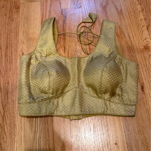 Gold Textured Crop Top